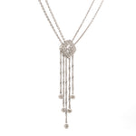 Load image into Gallery viewer, Elegant Platinum Evara Diamond Necklace &amp; Earrings with Diamonds for Women JL PTN 717
