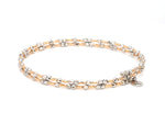 Load image into Gallery viewer, Unique 2-Row Japanese Platinum &amp; Rose Gold Bracelet for Women JL PTB 774   Jewelove.US
