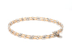Load image into Gallery viewer, Unique 2-Row Japanese Platinum &amp; Rose Gold Bracelet for Women JL PTB 774
