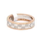 Load image into Gallery viewer, Side View of Platinum &amp; Rose Gold Ring with Single Diamonds for Men&#39;s JL PT 1121
