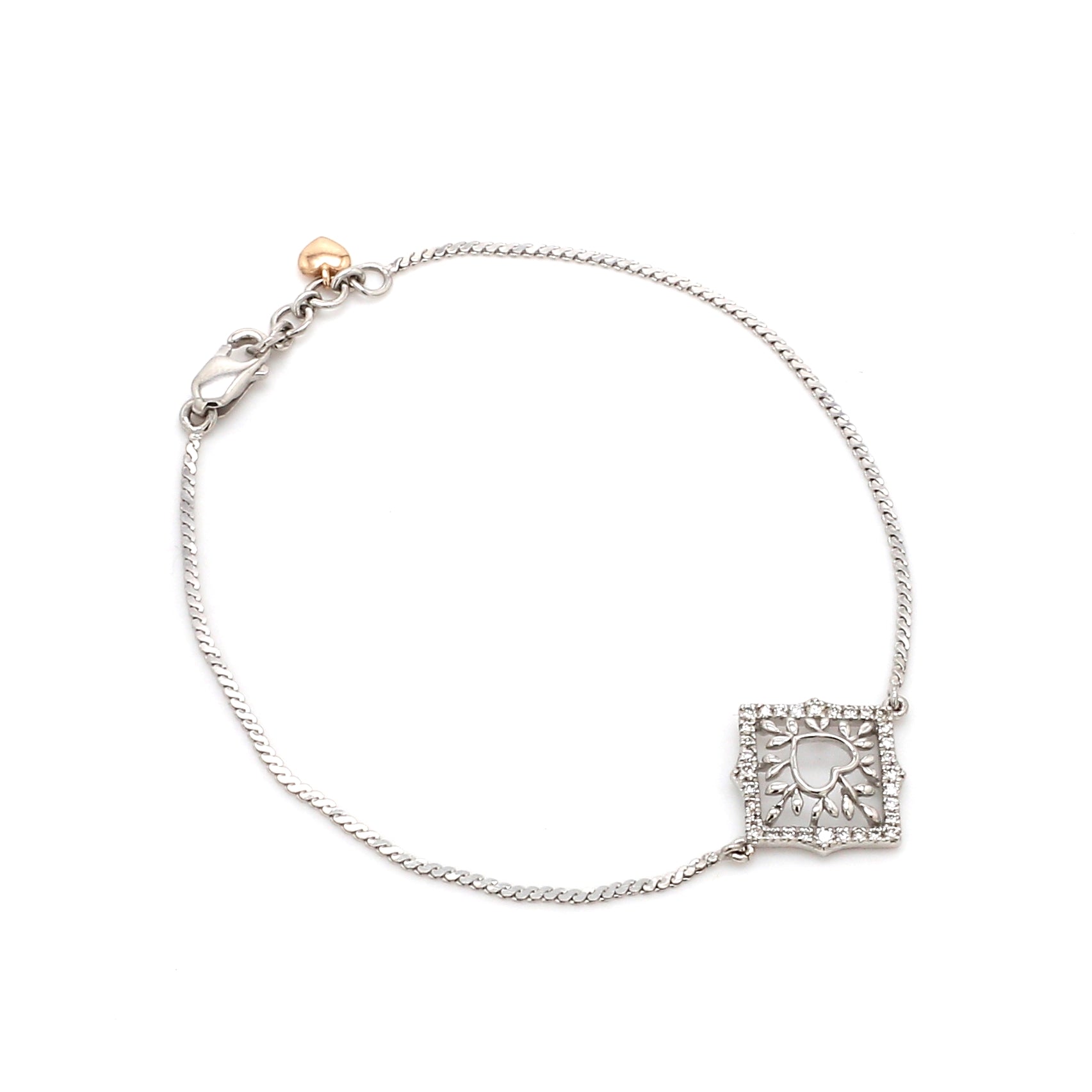 Platinum Diamond Bracelet for Women JL PTB 744