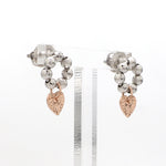 Load image into Gallery viewer, Designer Plain Platinum &amp; Rose Gold Earrings JL PT E 212   Jewelove™
