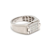 Load image into Gallery viewer, Designer 18K White Gold with Diamond Princess Cut Ring with a Openable Secret Message for Men JL PT 1009
