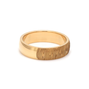 Gold Fingerprint Engraved Platinum Rings for Couples   Jewelove