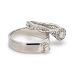 Load image into Gallery viewer, Platinum Solitaire Couple Rings JL PT 983   Jewelove
