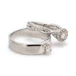 Load image into Gallery viewer, Platinum Solitaire Couple Rings JL PT 983
