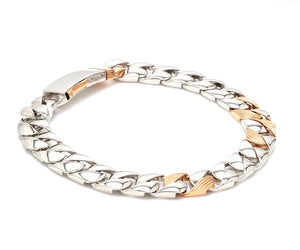 Designer Platinum & Rose Gold Bracelet for Men JL PTB 752   Jewelove.US