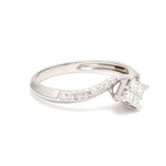 Load image into Gallery viewer, Princess Cut Solitaire-look Platinum Engagement Ring for Women JL PT 1010
