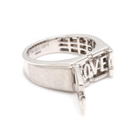 Load image into Gallery viewer, Designer 18K White Gold with Diamond Princess Cut Ring with a Openable Secret Message for Men JL PT 1009
