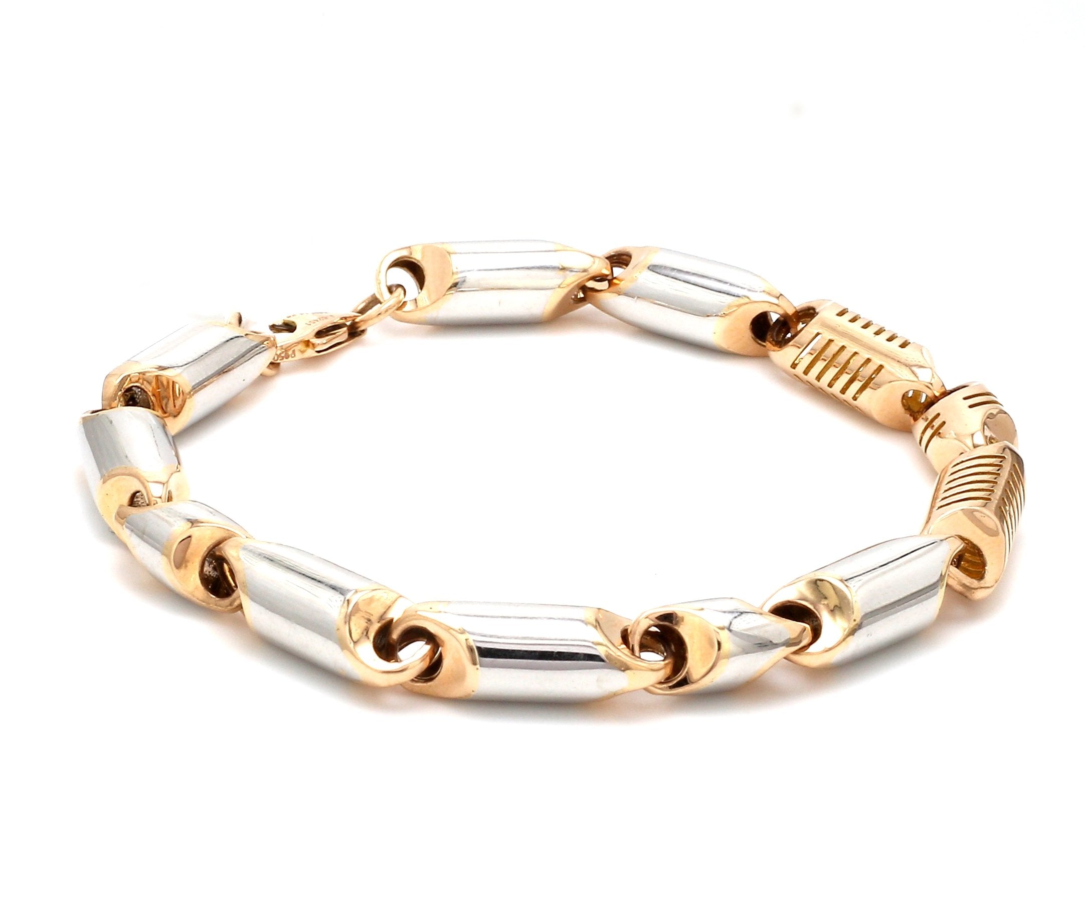 Designer Heavy Platinum & Rose Gold Bracelet for Men JL PTB 753   Jewelove.US