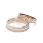 Load image into Gallery viewer, Designer Platinum &amp; Rose Gold Couple Rings JL PT 1128   Jewelove.US
