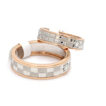 Load image into Gallery viewer, Chess Couple Rings in Platinum &amp; Rose Gold with Single Diamonds JL PT 1114   Jewelove.US
