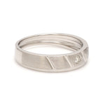 Load image into Gallery viewer, Side View of Designer Platinum Ring with Diamond for Men JL PT 1125
