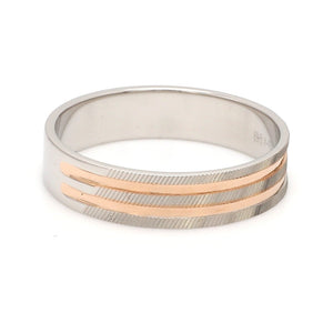 Designer Platinum & Rose Gold Couple Rings JL PT 1129