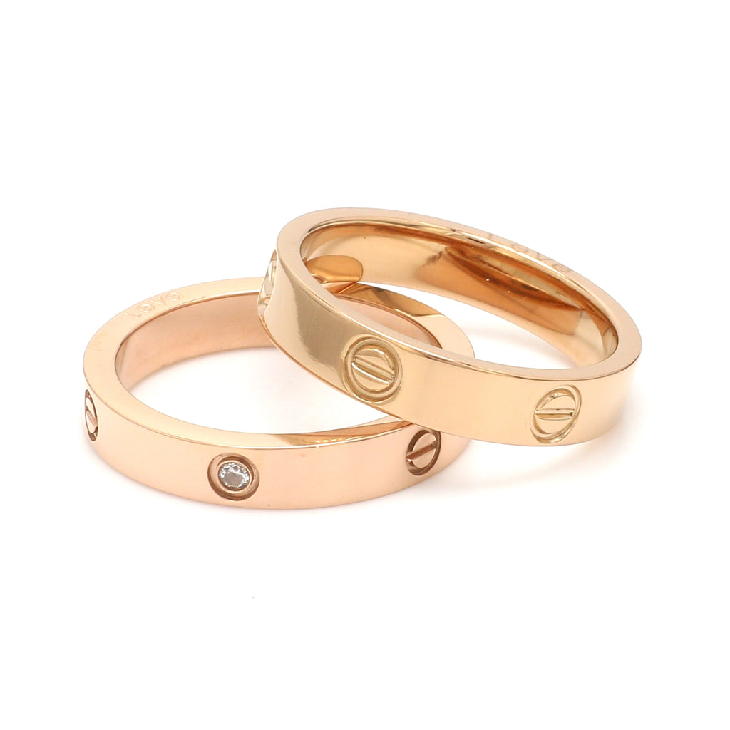 Designer Rose Gold Couple Rings with Diamonds JL AU 1167  Both-GH-VVS Jewelove