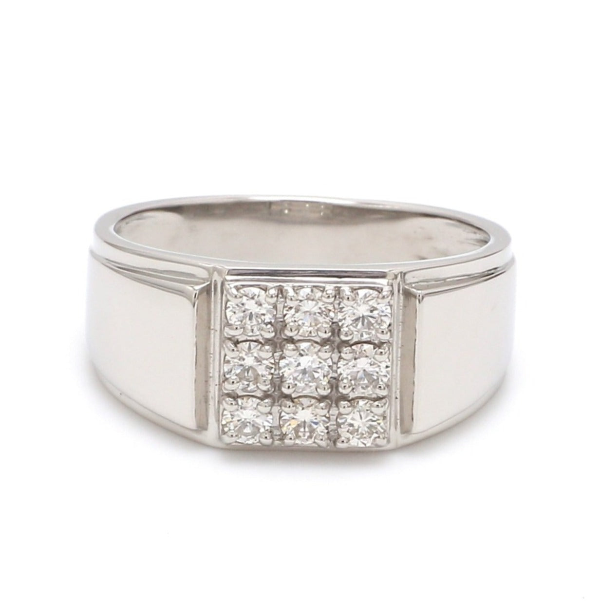 Nine diamond gents best sale ring