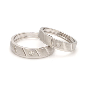 Designer Platinum Couple Rings with Diamonds JL PT 1125  Both-SI-IJ Jewelove.US