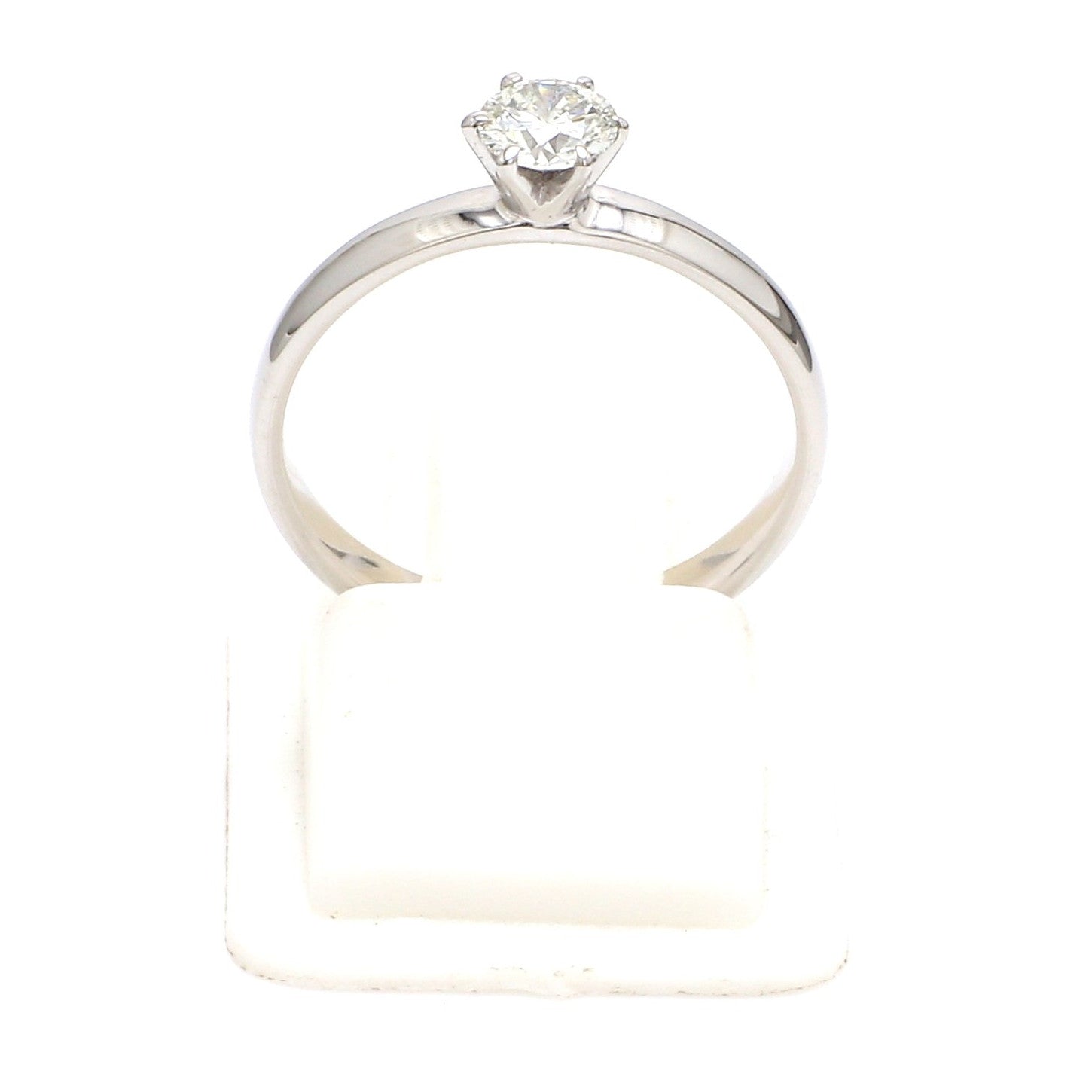 20 Pointer Classic 6 Prong Solitaire Ring made in Platinum SKU 0012-A   Jewelove.US