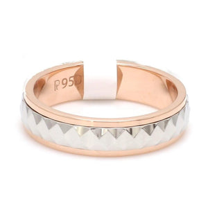 Designer Platinum & Rose Gold Ring for Women JL PT 1122