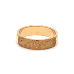 Load image into Gallery viewer, Gold Fingerprint Engraved Platinum Rings for Couples   Jewelove
