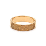 Load image into Gallery viewer, Gold Fingerprint Engraved Platinum Rings for Couples
