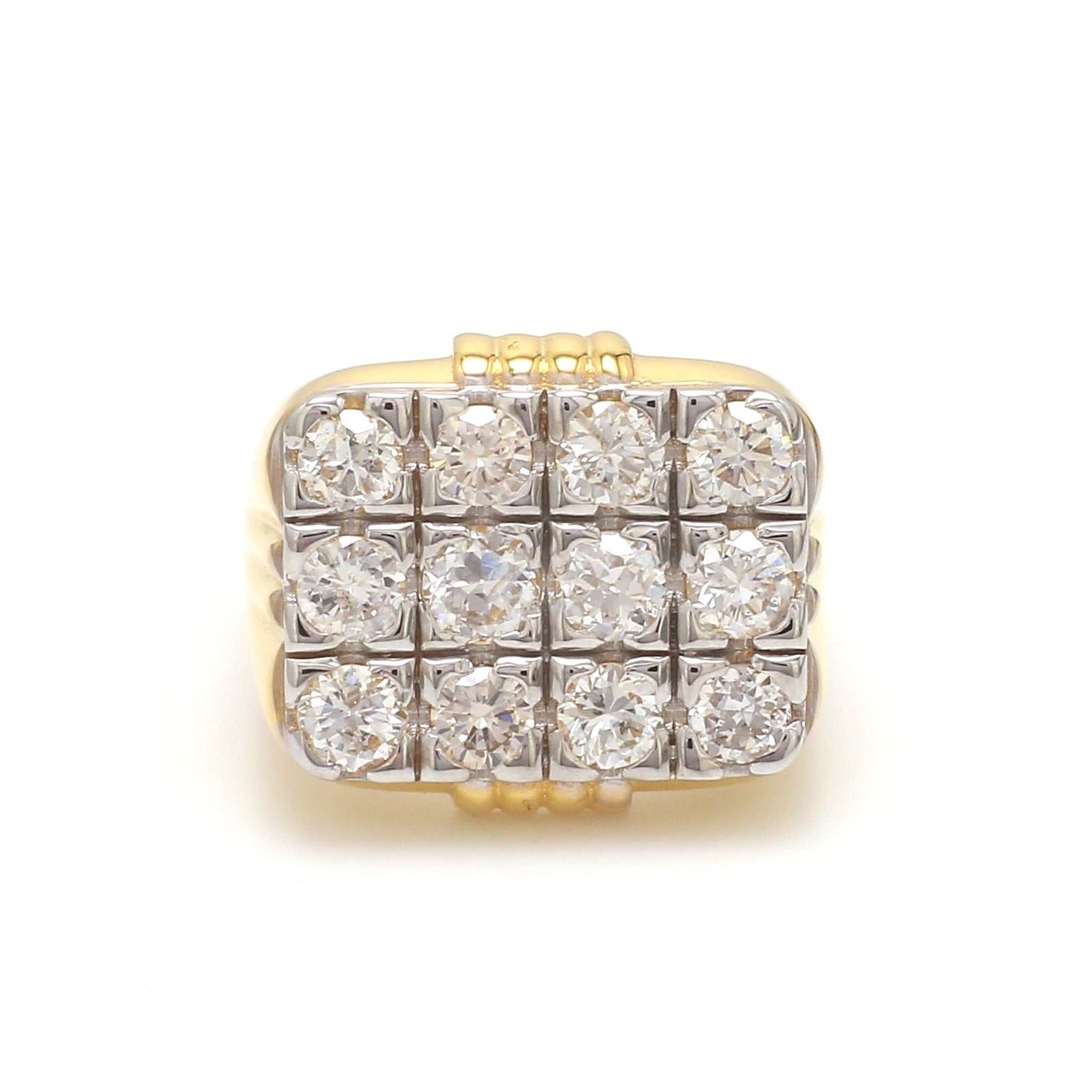 18K Yellow Gold Diamond Ring for Men   Jewelove.US