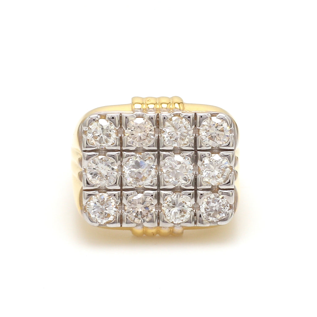 18K Yellow Gold Diamond Ring for Men   Jewelove.US