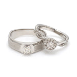 Load image into Gallery viewer, Platinum Solitaire Couple Rings JL PT 983
