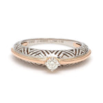Load image into Gallery viewer, Platinum &amp; Rose Gold Couple Rings with Single Diamonds JL PT 952  Women-s-Band-only Jewelove.US
