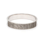 Load image into Gallery viewer, 4mm Customised Fingerprint Platinum Rings JL PT 270 - 4mm   Jewelove.US
