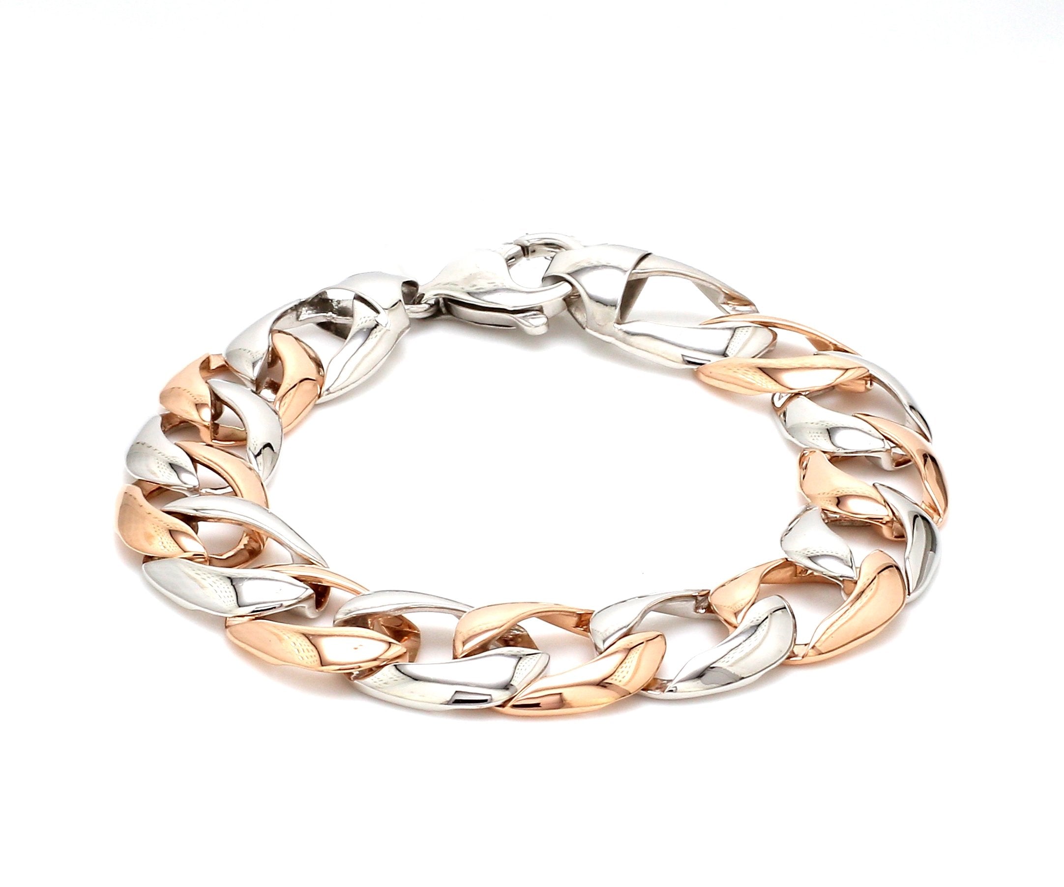 Classic Platinum & Rose Gold Bracelet for Men JL PTB 751   Jewelove.US