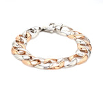 Load image into Gallery viewer, Classic Platinum &amp; Rose Gold Bracelet for Men JL PTB 751   Jewelove.US
