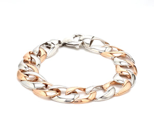 Classic Platinum & Rose Gold Bracelet for Men JL PTB 751