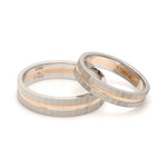 Load image into Gallery viewer, Designer Platinum &amp; Rose Gold Couple Rings JL PT 1128
