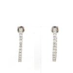 Load image into Gallery viewer, Platinum Diamond Hoop Bali Earrings for Women JL PT E DH RD 109   Jewelove.US
