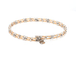 Load image into Gallery viewer, Unique 2-Row Japanese Platinum &amp; Rose Gold Bracelet for Women JL PTB 774
