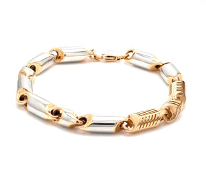 Designer Heavy Platinum & Rose Gold Bracelet for Men JL PTB 753   Jewelove.US