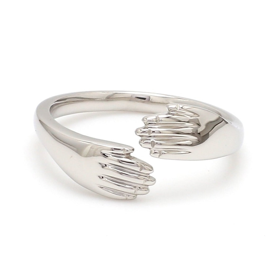 Platinum Hug Unisex Ring JL PT 938   Jewelove.US