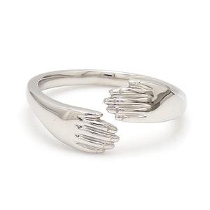 Platinum Hug Unisex Ring JL PT 938   Jewelove.US