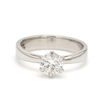 Load image into Gallery viewer, 0.70 cts. 6 Prong Tapered Platinum Solitaire Ring JL PT 17
