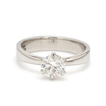 Load image into Gallery viewer, 0.70 cts. 6 Prong Tapered Platinum Solitaire Ring JL PT 17   Jewelove
