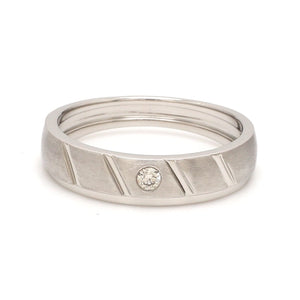 Front View of Designer Platinum Ring with Diamond for Men JL PT 1125