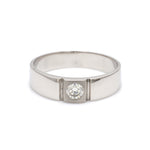Load image into Gallery viewer, Customised 0.25 cts. Single Diamond Platinum Ring for Men SJ PTO 311-Z
