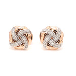 Load image into Gallery viewer, Customised 14K Rose Gold + White Gold earrings with diamonds   Jewelove.US

