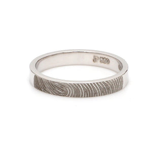 3mm Customised Fingerprint Platinum Rings JL PT 270 - 3mm