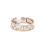Load image into Gallery viewer, Front View of Platinum &amp; Rose Gold Rings with Single Diamonds for Women JL PT 1121
