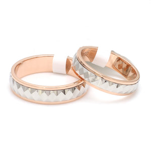 Designer Platinum & Rose Gold Couple Rings JL PT 1122