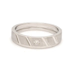 Load image into Gallery viewer, Front View of Designer Platinum Ring with Diamond for Women JL PT 1125
