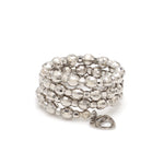Load image into Gallery viewer, Japanese 3 Row Flexible Size Platinum Ring with Diamond Cut Balls JL PT 1019
