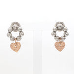 Load image into Gallery viewer, Designer Plain Platinum &amp; Rose Gold Earrings JL PT E 212   Jewelove™
